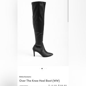 Torrid over the knee WW black heeled boots. Size 10WW.
